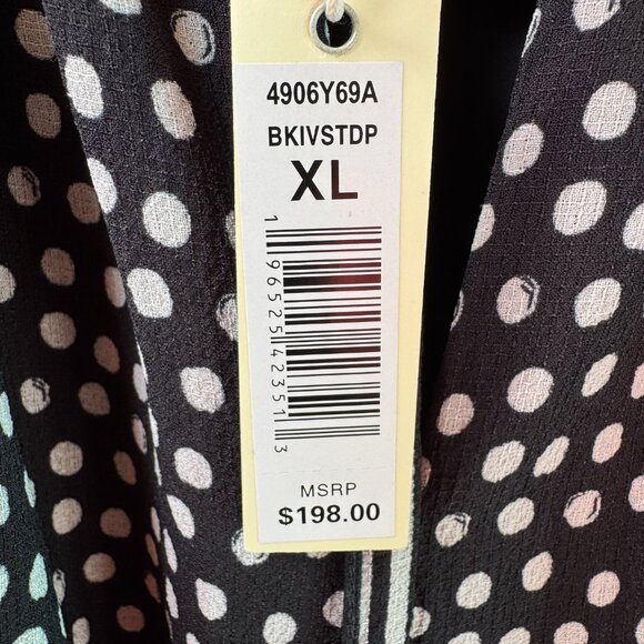 NWT Max Studio London Black/White Polka Dot Tiered Maxi Dress in Women's X-Large - Picture 7 of 16
